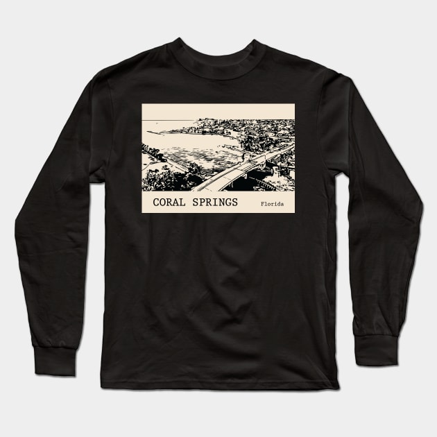 Coral Springs Florida Long Sleeve T-Shirt by Lakeric